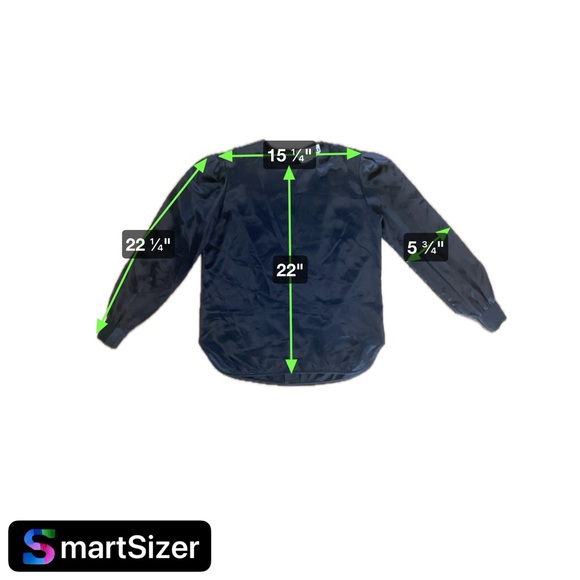 ADOLFO NEW YORK - Authentic Union Made VTG Classic Black Silk Long Sleeve Blouse - Picture 5 of 12